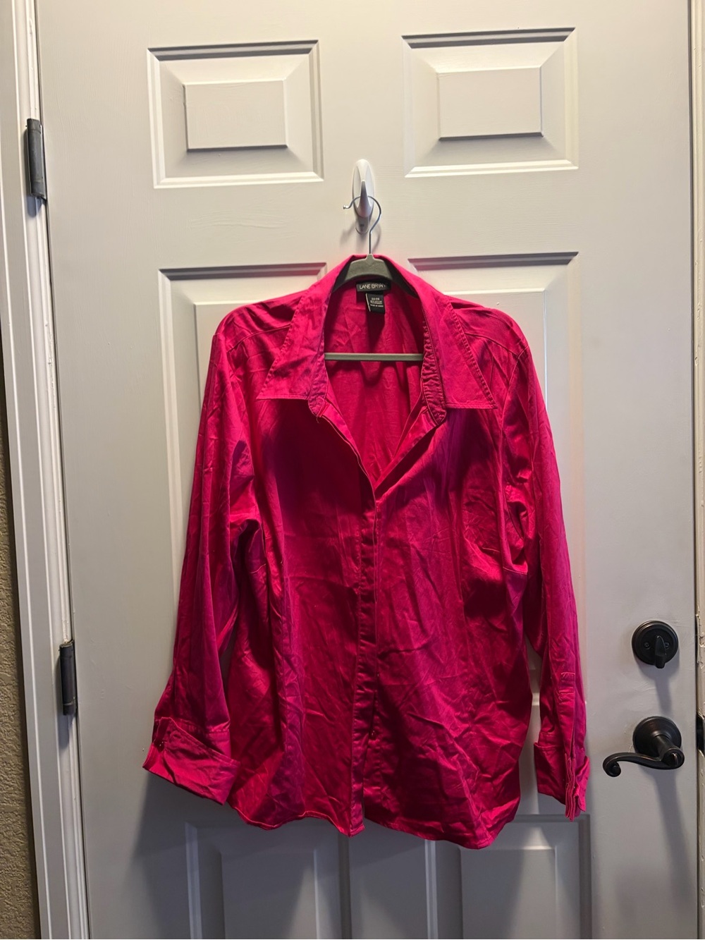 Women’s Button-Front Shirt - Hot Pink